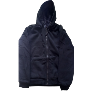 Ζακετα Φούτερ Μαύρο με Επένδυση Γούνας Ζακετα Φούτερ Μαύρο με Επένδυση Γούνας